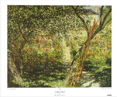 The garden at vetheuil by monet