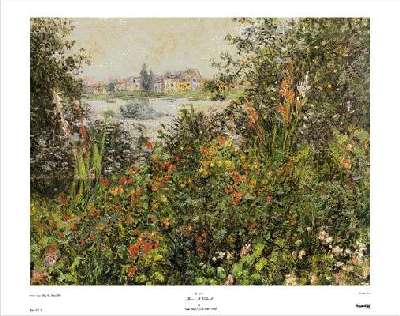 Flowers at vetheuil by claude monet